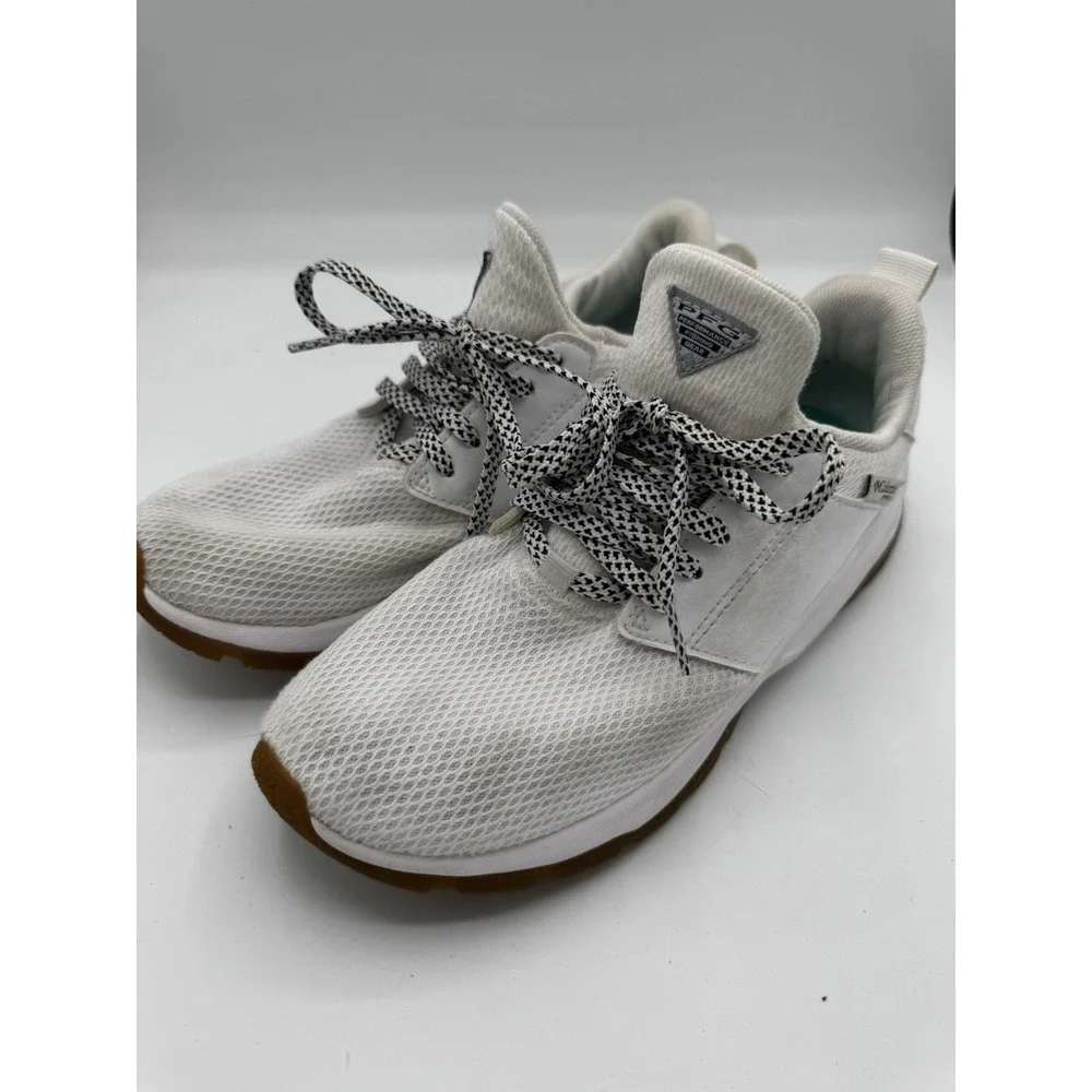 Columbia PFG Tamiami Womens 7 White Fishing Boat Shoes Sneakers BL0174-100 SB19